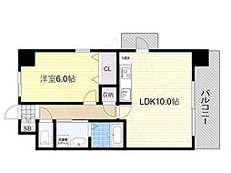 アドバンス新大阪3 1LDKの間取図画像