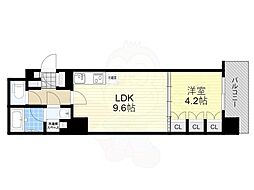 Urbanex江坂広芝 1LDKの間取図画像