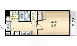 エスティライフ新大阪第2 1Kの間取図画像