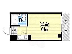 クリア東三国 ワンルームの間取図画像