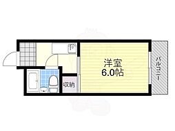 グレイスフル第3東三国 1Kの間取図画像