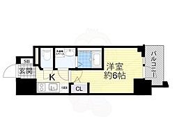 エスリード新大阪ラヴァーグ 1Kの間取図画像