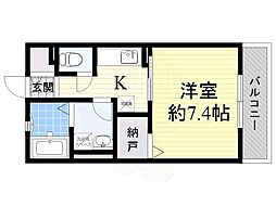 ハイムユカリナグリーン 1Kの間取図画像