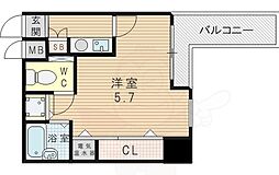シティライフディナスティ新大阪 1Kの間取図画像