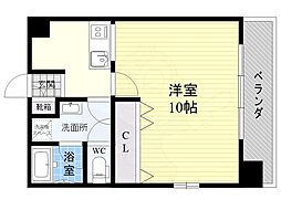 S-FORT江坂公園 1Kの間取図画像