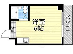 ジオナ柴島1 ワンルームの間取図画像