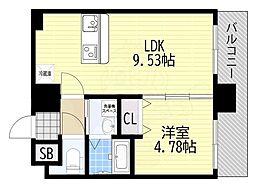 NOW新大阪 1LDKの間取図画像