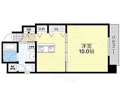 ベリー・モンテ新大阪 1DKの間取図画像