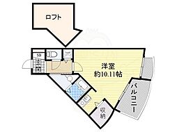 フォレステージュ江坂垂水町 ワンルームの間取図画像