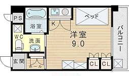 ミールズ新大阪 ワンルームの間取図画像