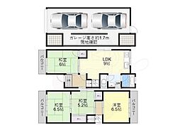 大峰元町戸建貸家 1階4LDKの間取り