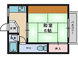 ドミール藤 1Kの間取図画像