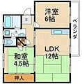 茄子作住宅4号棟4階4.7万円