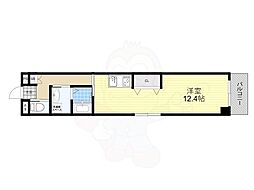 リベルテ交野 ワンルームの間取図画像