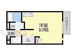 第2北松川 ワンルームの間取図画像