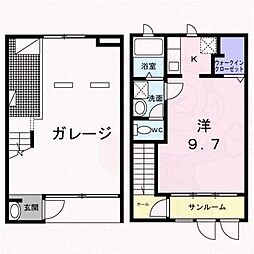 スピネル 1Kの間取図画像