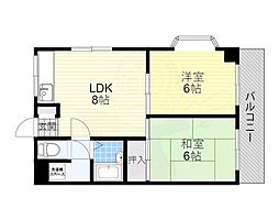 ルアージュA 2LDKの間取図画像