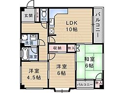 コート・イタミチ 3DKの間取図画像