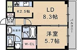 アウローラ武庫之荘 2階
