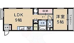 サンオーニック武庫之荘 1LDKの間取図画像