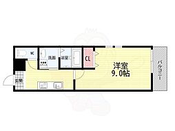 フジパレス阪急武庫之荘駅西V番館 1Kの間取図画像