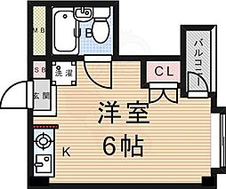 グレスト野間 ワンルームの間取図画像