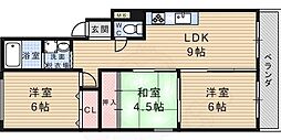 ニューエクセル武庫之荘 3LDKの間取図画像
