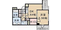 パルステージ武庫之荘 1DKの間取図画像