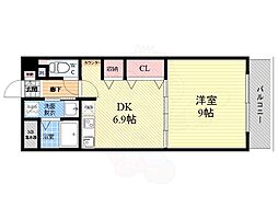 プロヴァンス 1DKの間取図画像