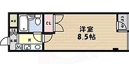 ヴィンテージ武庫之荘 1Kの間取図画像