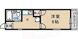 ヴィラエスポワール2 1Kの間取図画像