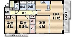 フォレステージュ武庫之荘 3LDKの間取図画像