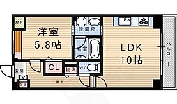 アウローラ武庫之荘 1LDKの間取図画像
