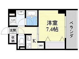 DolceVita1 1Kの間取図画像