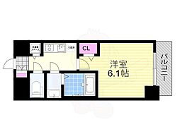 プレサンス塚本駅前 1Kの間取図画像