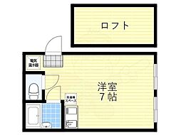 パッサージュ1 ワンルームの間取図画像