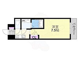 MJC大阪ファインゲート 1Kの間取図画像
