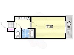 メビュウス佃レジデンス 1Kの間取図画像