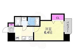 サムティ大阪シティウエスト 1Kの間取図画像