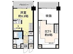エスリード大阪シティーウエスト 1SKの間取図画像