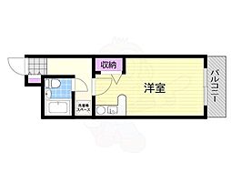 ダイアパレス塚本2番館 ワンルームの間取図画像