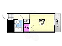 大和田マンション 1Kの間取図画像