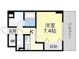 DolceVita1 1Kの間取図画像