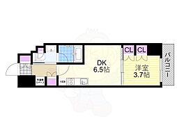 ザ・パークハビオ塚本 1DKの間取図画像