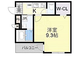 フジパレス出来島ウエスト5番館 1Kの間取図画像