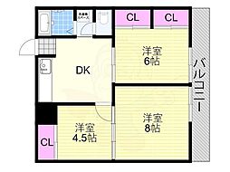 マノワール歌島 3DKの間取図画像