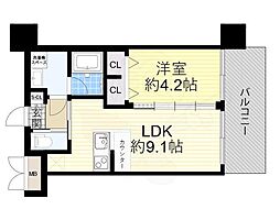 プレジオ御幣島 1LDKの間取図画像