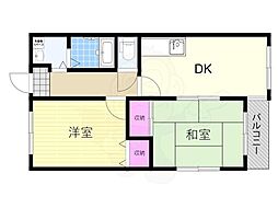 ペレトレイク 2DKの間取図画像