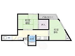 第二竹田ビル 2DKの間取図画像