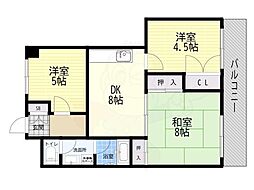 湯里アーバンライフ 3DKの間取図画像